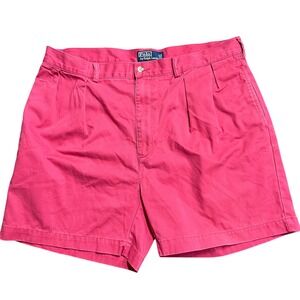 Polo‎ Ralph Lauren Pink Pleated Shorts Mens Size 38 Classic Fit